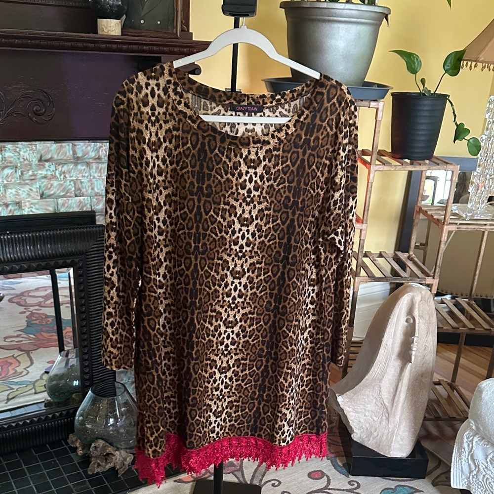 Crazy Train Leopard Print Top - image 1